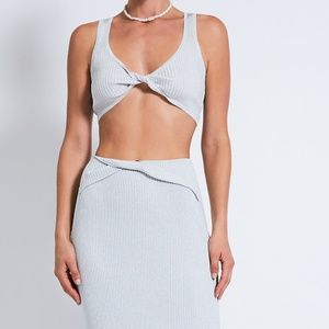 NWT Devon Windsor Kiara Top Silver Large